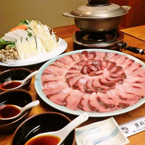 人気の海鮮しゃぶ（はもしゃぶ、鯛しゃぶ、鰤しゃぶ、蟹しゃぶ、金目鯛しゃぶ、海老しゃぶ等）本クエ！！