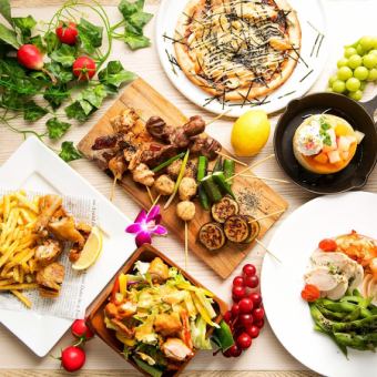 ★“鳥人套餐”烤雞肉串拼盤⇒所有你可以吃的!<150分鐘的全友暢飲服務>【9件3000】