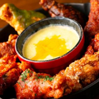 ☆ 중독성 경보 ☆ 5 가지 맛 치킨! "치즈 체고 치킨"<뷔페> 1480 엔 ⇒980 엔!