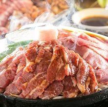 We offer various all-you-can-eat meat plans such as Genghis Khan and beef ribs☆