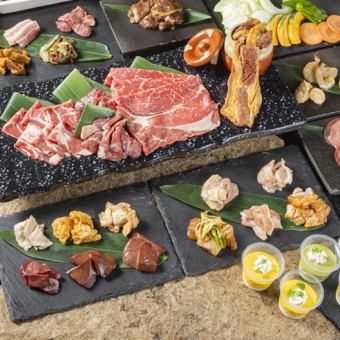[Weekdays only / 120 minutes all-you-can-eat yakiniku] ``Lunch Koyoen course'' buffet of approximately 50 dishes and Koyoen's favorite meat assortment