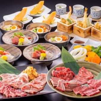 [2F Private Room Yakiniku] "Tokugawa Course" 120 minutes all-you-can-drink included 7,000 yen