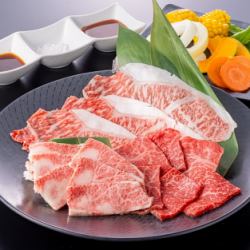 Tsukiyamadono Set 3,000 yen (Japanese Black Beef Yakiniku Set)