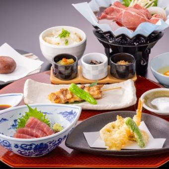 【2F包廂懷石料理】觀月套餐 120分鐘 含無限暢飲 6,000日圓（含稅）
