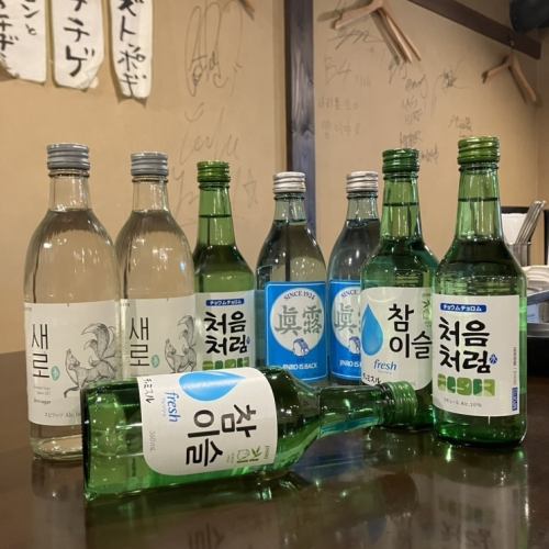各種韓国の焼酎などもご用意