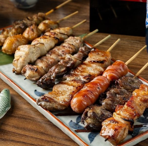 【◆ 鹿児島県産の地鶏を使用した焼き鳥】