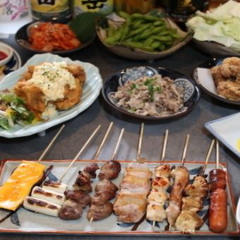 【当日もOK】【100品★食べ飲み放題】人気No.１☆絶品炭火焼き鳥　時間食べ飲み放題　3900円