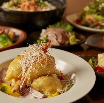 Shrimp with Chili Mayonnaise & Seasonal Vegetables Rice Course (9 dishes total, 2 hours of all-you-can-drink included) "Reservations accepted on the day"