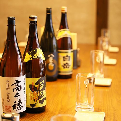 A large selection of delicious sake