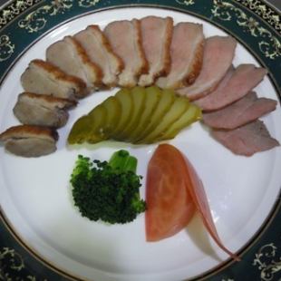 Grilled duck with mustard