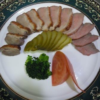 Grilled duck with mustard