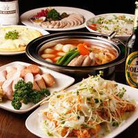 人気のソーセージとビールを♪2h飲み放題付きコースは4950円(税込)～◎