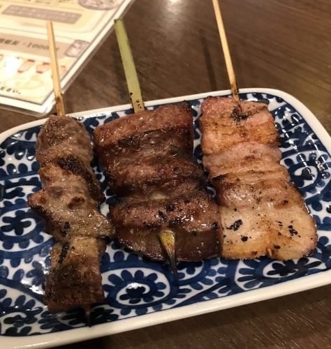 希少部位を惜しみなく使った串焼きが絶品