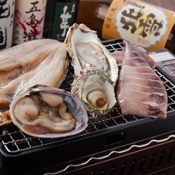 はまぐりや赤えび、牡蠣等…浜焼各種330円(税込)～楽しめる♪あなたの食べたい海鮮で【浜焼】はいかが？