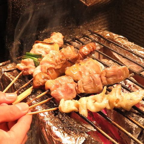 ≪Direct fire grilled with Tosa Binchotan charcoal≫