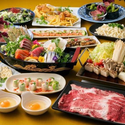 【お刺身船盛り付】10品 贅沢コース 5,700円(税込)