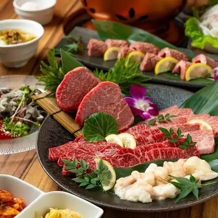 【7500円・極(きわみ)焼肉コース】 スギモト自慢の和牛を中心に希少部位を厳選!