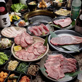 【神戸ビーフPREMIUM焼肉食べ放題コース】神戸牛も全メニュー食べ放題/全144品◆120分制25000円