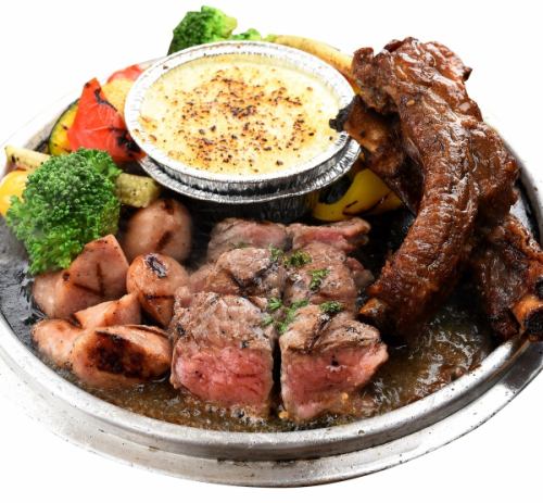 肉3種盛り焦がしフォンデュ