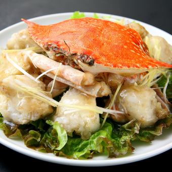 炒Watari螃蟹和葱姜/炒Watari螃蟹和鸡蛋/炒Watari蟹和黑豆酱