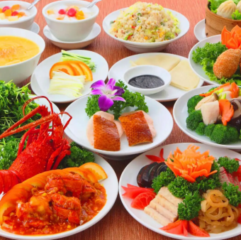 [Banquet/Entertainment] Satisfying course including Peking duck and spiny lobster in chili sauce, with 3 hours of all-you-can-drink