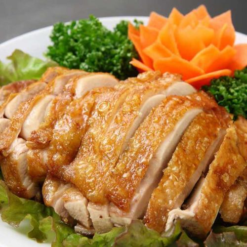 鶏肉の特製ソースかけ/牛肉とピーマンの細切り炒め