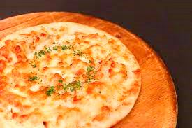 Ichiraku's homemade thin pizza with mentaiko flavor