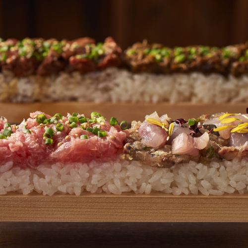 [Reservation only] A new type of pressed sushi [SUSHI DRAGGON] with a 50cm long impact! A surprise awaits!