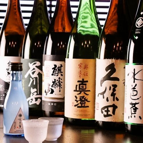 We love Japanese sake! We offer local sake from all over the world!