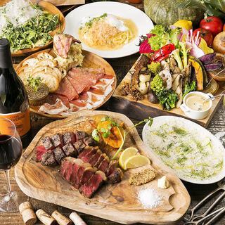 【全品食べ放題◎】3H飲放題付『豪華な肉バルステーキ19品コース』5500→4400円