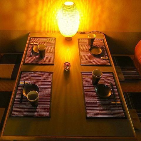 [Private room available for small groups] A private space full of Japanese atmosphere that can be used by 2 people, perfect for dates. .We also have private rooms for 3 and 4 people.Enjoy a memorable time on a girls' night out or having a meal with friends.