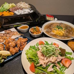 2.5 hours all-you-can-drink included [Chicken Course] 8 dishes total 4,000 yen including tax ★Private room guaranteed★