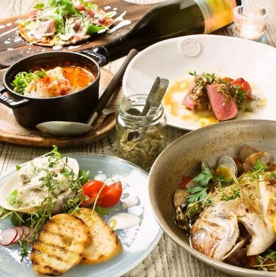 A trendy fashionable bar in Akashi ★Abundant dishes using local vegetables and fresh fish in Nishi Ward! Private rooms are also available for banquets.