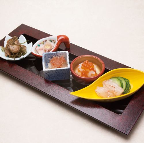 Five kinds of sake snacks
