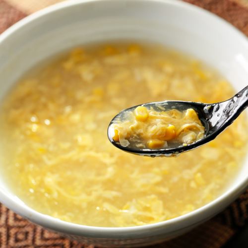 Egg and corn soup