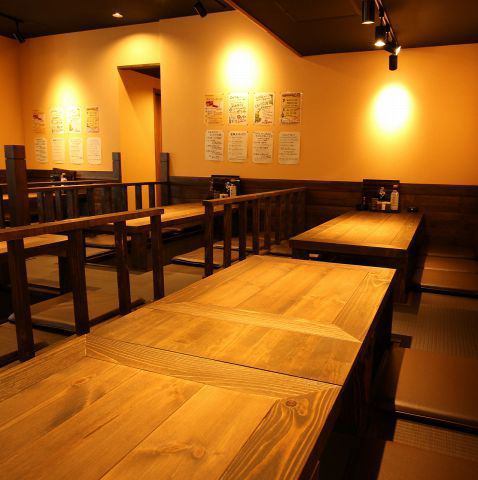 The spacious tatami room is ideal for various drinking parties.It can accommodate up to 24 people.Customers with young children can also enjoy it ♪ If the Hirano store is crowded, we can guide you to our sister store, Abiko ♪