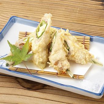 オクラ豚肉巻き天布羅