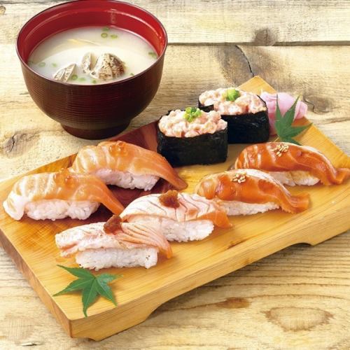 Salmon savor with shellfish soup