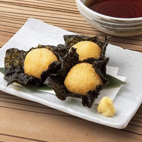 Deep-fried yam and seaweed