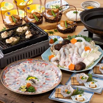 【河豚套餐】（仅限食物，不含畅饮）享用软嫩的河豚鱼子、河豚鱼片、河豚鱼片等！