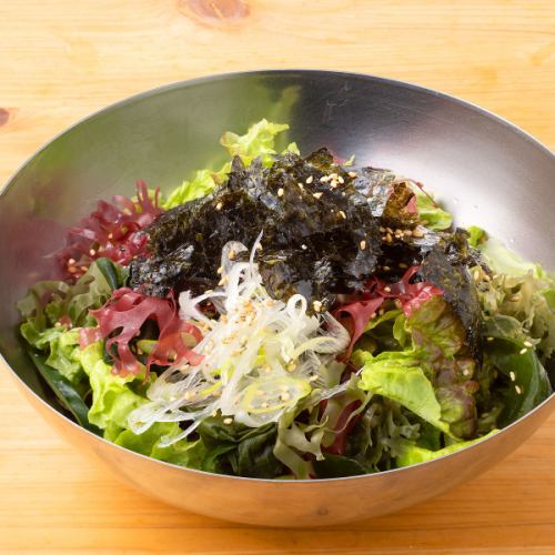 海苔たっぷりチョレギサラダ/冷やしトマト
