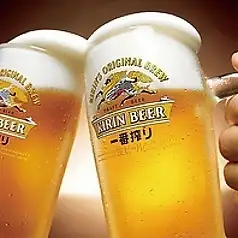 생맥주 포함 2 시간 단품 음료 무제한 1760 엔 (세금 포함)! 퇴근에 꼭 ☆
