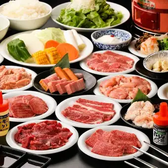 [Gyushige Course] All-you-can-eat for 100 minutes, from 5 signature dishes to desserts, for 4279 yen (tax included).