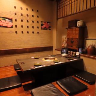 7名様向けの掘りごたつ席となっております。