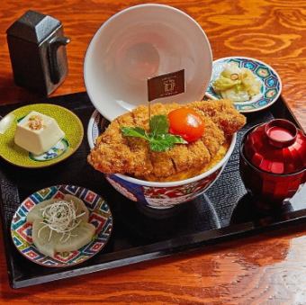 Katsudon (pork cutlet on rice) with domestic pork