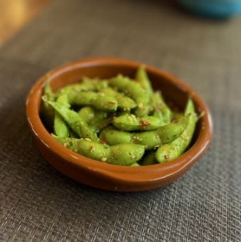 枝豆のペペロンチーノ