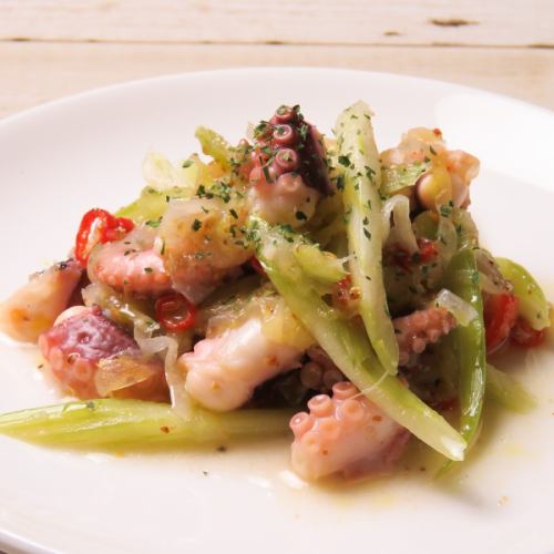 Octopus and celery ceviche