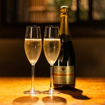 【WEB予約限定　乾杯シャンパン付（他ドリンクも可）】黒豚＆黒毛和牛しゃぶしゃぶセット