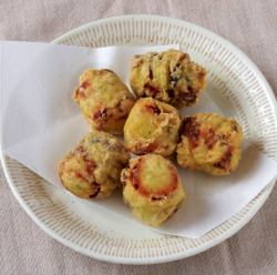 ちくわチーズの磯部揚げ