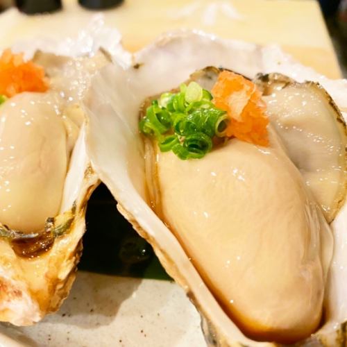 Raw oysters with ponzu sauce